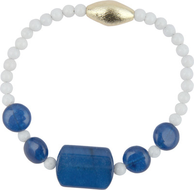 

Pearlz Ocean Alloy Jade Bracelet, Blue;white