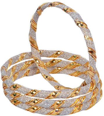

HKJ Metal Bangle Set(Pack of 4), Gold