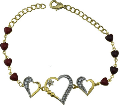 

High Trendz Alloy Cubic Zirconia Gold-plated Bracelet