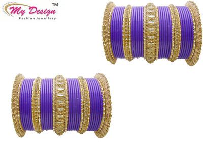 

My Design Lac Gold-plated Chudas(Pack of 74), Multicolor