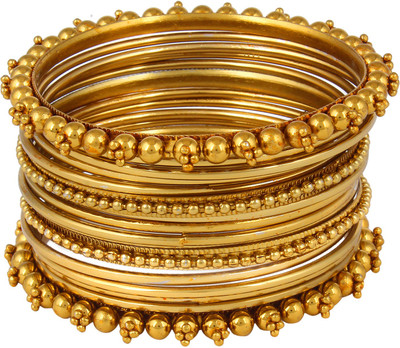 

CTW Alloy Bangle Set(Pack of 16), Gold