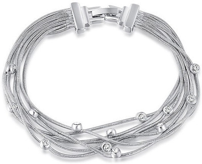 

Silver Shoppee Sterling Silver Crystal Bracelet, Silver;white