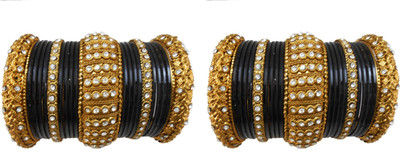

My Design Alloy Gold-plated Bangle Set(Pack of 42), Black