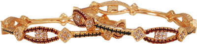 

Jewbang Alloy Gold-plated Bangle Set(Pack of 2), Multicolor