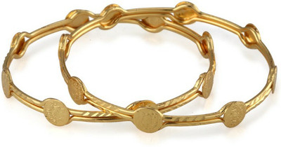 

HKJ Metal Bangle Set(Pack of 2), Gold