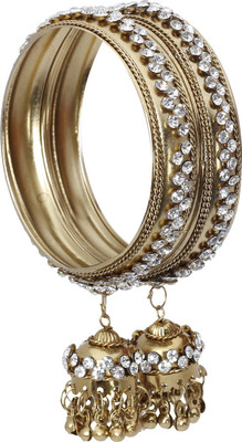

My Design Alloy Gold-plated Bangle Set(Pack of 2), White