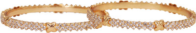 

Jewbang Alloy Gold-plated Bangle Set(Pack of 2), Multicolor