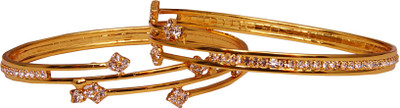 

Jewbang Alloy Gold-plated Bangle Set(Pack of 2), White