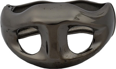 

High Trendz Alloy Black Silver Cuff, Grey