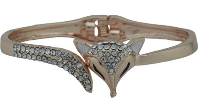 

High Trendz Alloy Cubic Zirconia Gold-plated Bangle, Multicolor