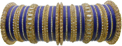 

My Design Lac Gold-plated Chudas(Pack of 58), Blue