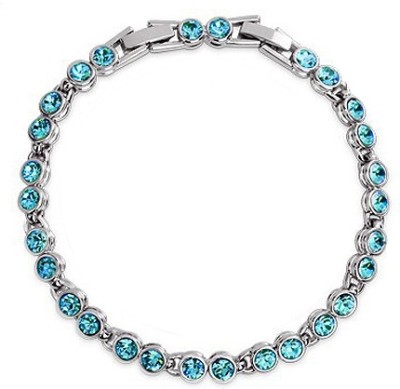 Silver Shoppee Alloy Crystal Rhodium Bracelet