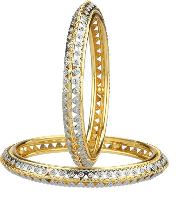 

Zeneme Alloy Bangle Set(Pack of 2), Gold