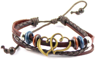 

Wise Pebbles Leather Bracelet, Brown