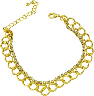 

High Trendz Alloy Cubic Zirconia Gold-plated Bracelet