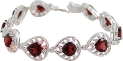 

Angel Jewels Silver Garnet Silver Bracelet