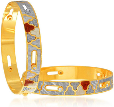 

Sukkhi Alloy Cubic Zirconia Gold-plated, Rhodium Bangle Set(Pack of 2, Gold;white