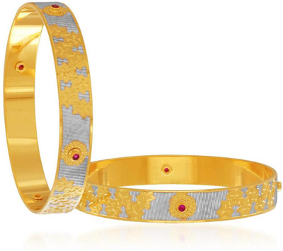 

Sukkhi Alloy Gold-plated, Rhodium Bangle Set(Pack of 2, Gold;white