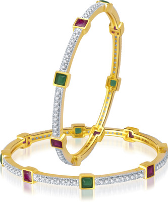73% OFF on MEENAZ Alloy Cubic Zirconia Brass Bangle Set(Pack of 2) 73% OFF on MEENAZ Alloy Cubic Zirconia Brass Bangle Set(Pack of 2)