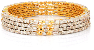 43% OFF on Voylla Alloy Cubic Zirconia Gold-plated Bangle Set(Pack of 4) 43% OFF on Voylla Alloy Cubic Zirconia Gold-plated Bangle Set(Pack of 4)