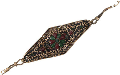 

Taj Pearl Alloy Onyx Bracelet, Brown