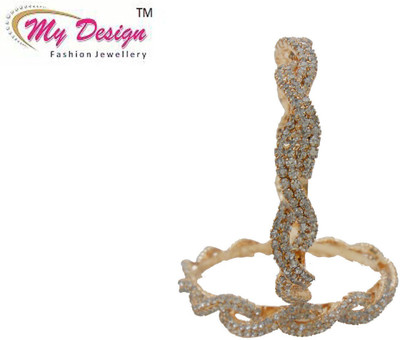 

My Design Alloy Gold-plated Bangle Set(Pack of 2)