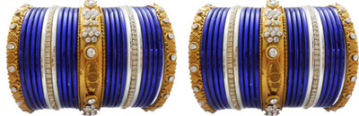 

My Design Alloy Gold-plated Bangle Set(Pack of 52), Blue