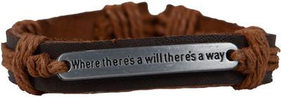

Taj Pearl Leather Bracelet, Brown