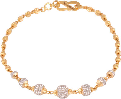 

ZKD Jewels 7 Ball Yellow Gold 22kt Bracelet(Rhodium Plated)