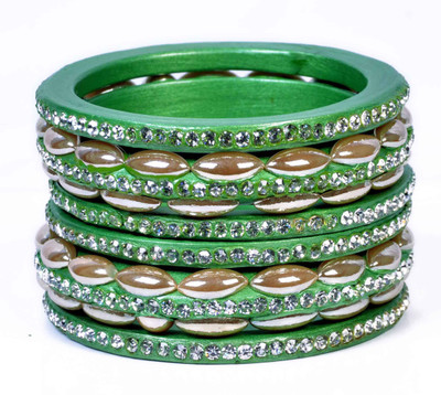 

Daily Shop Lac Bangle Set(Pack of 6), Green
