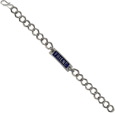 

Rich & Famous Alloy Rhodium Bracelet, Blue;silver