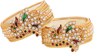 

Zeneme Alloy Bangle Set(Pack of 2), Multicolor