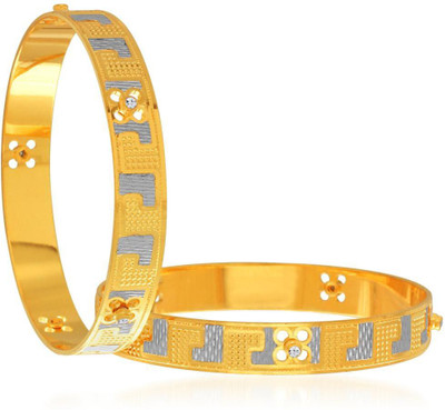 

Sukkhi Alloy Cubic Zirconia Gold-plated, Rhodium Bangle Set(Pack of 2, Gold;white