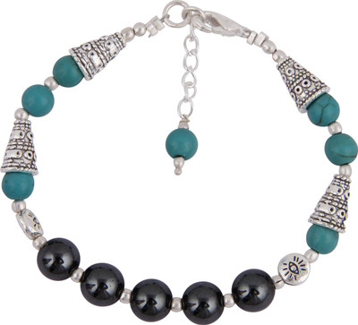 

Pearlz Ocean Alloy Turquoise Bracelet, Black;turquoise