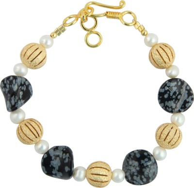 Pearlz Ocean Alloy Pearl, Quartz Gold-plated Bracelet