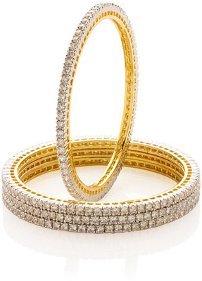 YouBella Alloy Cubic Zirconia Bangle Set(Pack of 4)