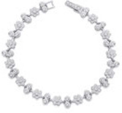 

Peora Alloy Rhodium Bracelet, Silver