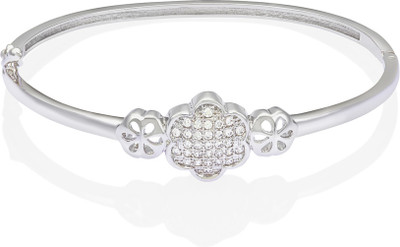 47% OFF on Mahi Brass, Alloy Cubic Zirconia Rhodium Bracelet