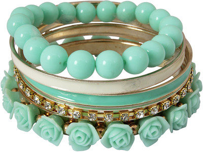 71% OFF on CRUNCHY FASHION Resin, Alloy Bangle Set(Pack of 6)