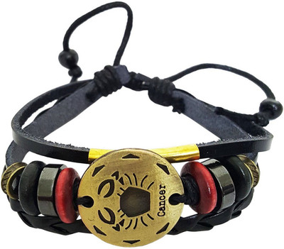 

Mehrunnisa Leather Bracelet, Black