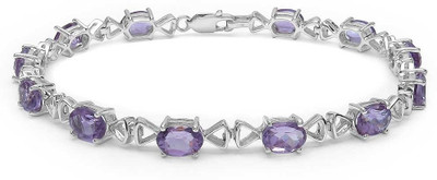 

Johareez Sterling Silver Bracelet, Purple