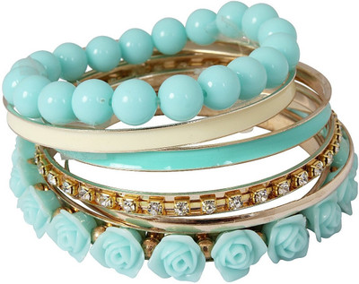 57% OFF on CRUNCHY FASHION Resin, Alloy Bangle Set(Pack of 6)