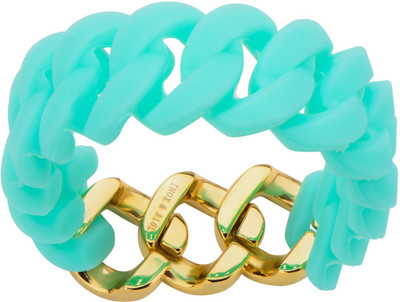 

Inox Jewelry Stainless Steel, Silicone Bracelet, Gold;green