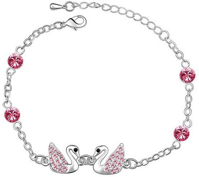 Silver Shoppee Alloy Crystal Rhodium Bracelet