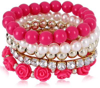 80% OFF on Cinderella Collection By Shining Diva Alloy Bracelet Set(Pack of 5)