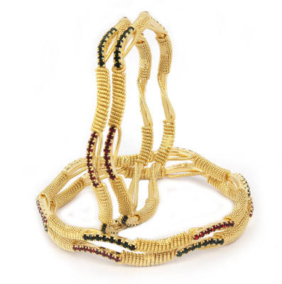 77% OFF on VK Jewels Alloy Yellow Gold Bangle Set(Pack of 4) 77% OFF on VK Jewels Alloy Yellow Gold Bangle Set(Pack of 4)