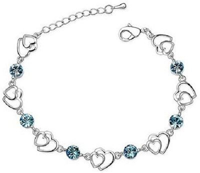 

Girlz! Alloy, Crystal Bracelet, Silver;blue