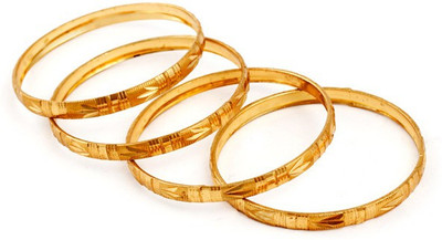 39% OFF on Ethnic Jewels Brass Yellow Gold Bangle Set(Pack of 4) 39% OFF on Ethnic Jewels Brass Yellow Gold Bangle Set(Pack of 4)
