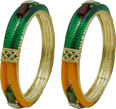 

My Design Alloy Gold-plated Bangle Set(Pack of 2), Multicolor