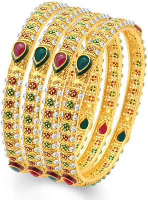 Sukkhi Alloy Gold-plated Bangle Set(Pack of 4)
